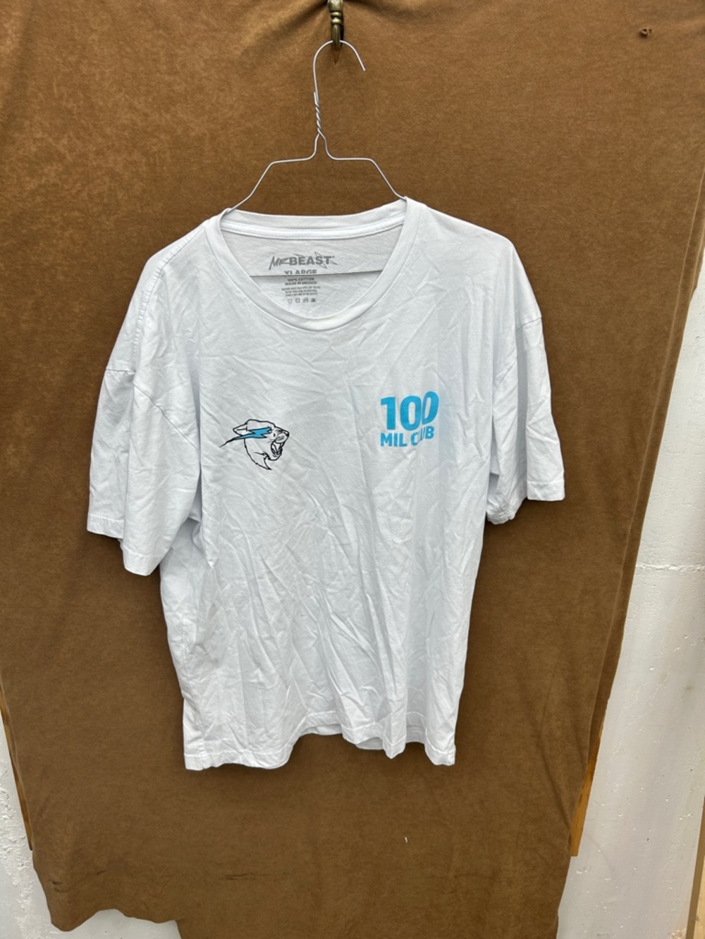 White Short Sleeve Graphic Tee - 100 Mil Club